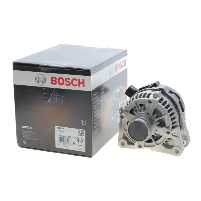 Генератор BOSCH 1 986 A00 605 для Ford Transit Courier 1.0 EcoBoost 14-23 (14V/120A)