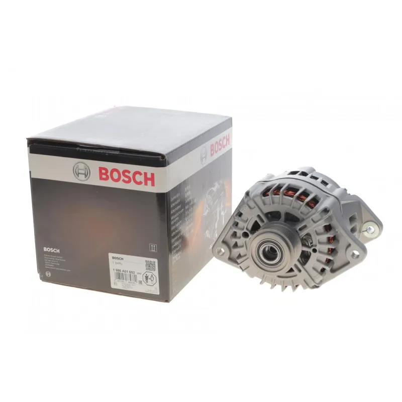 Генератор BOSCH 1 986 A01 653 для Fiat Ducato, Iveco Daily 2.3D (14V/180A), Ø 54.7 мм, 7 канавок