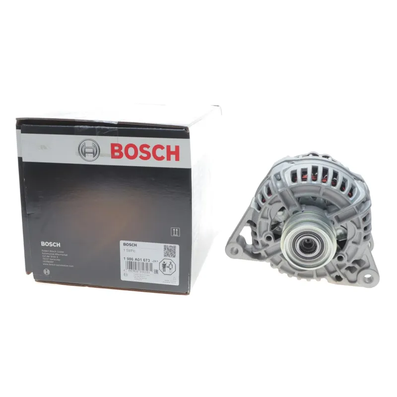 Генератор BOSCH 1 986 A01 673 для Volkswagen Passat B5 1.6/1.8 1997-2005 (14V/120A, Ø 56.2 мм)