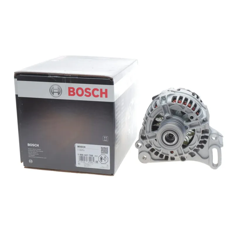 Генератор BOSCH 1 986 A01 766 для Skoda Fabia, VW Polo 1.4 TDI 2005-2010 (14V/90A)