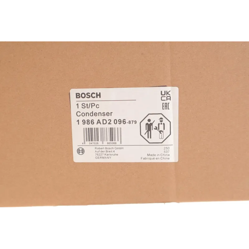 Радіатор кондиціонера BOSCH 1 986 AD2 096 для Skoda Fabia, Seat Ibiza 1999-2014, 515x358x16 мм