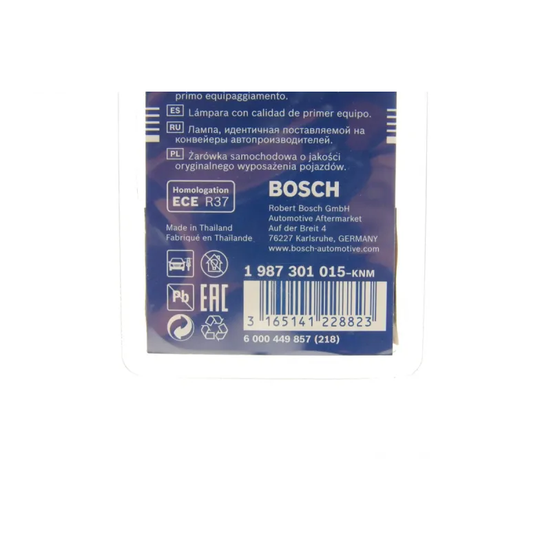 Автолампа розжарювання BOSCH 1 987 301 015 P21/4W 12V 21/4W BAZ15d для BMW 3 (E36) 1990-1998