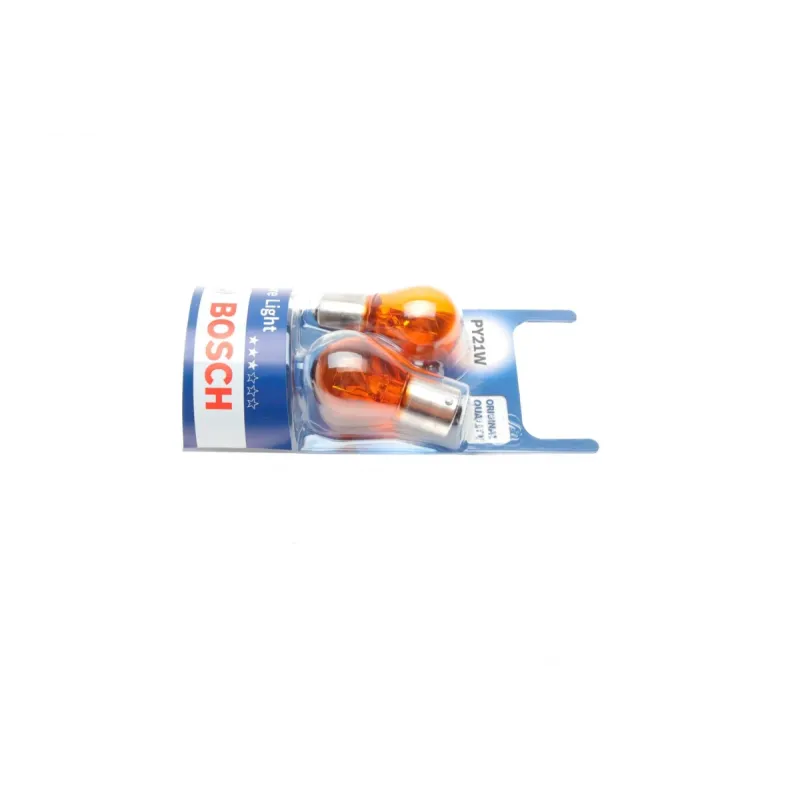 Автолампа розжарювання BOSCH 1 987 301 018 PY21W 12V 21W BAU15s (к-кт 2шт) для Abarth 500/595/695, Alfa Romeo 147