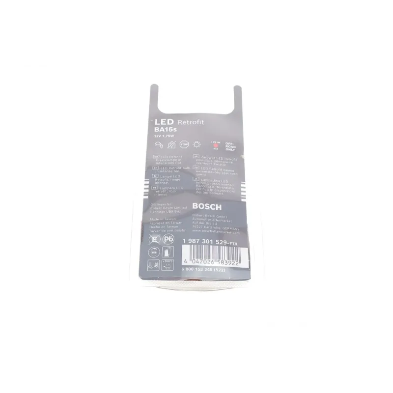 Автолампа BOSCH 1 987 301 529 LED BA15s 12V 1.75W для Alfa Romeo 145, 146, 147