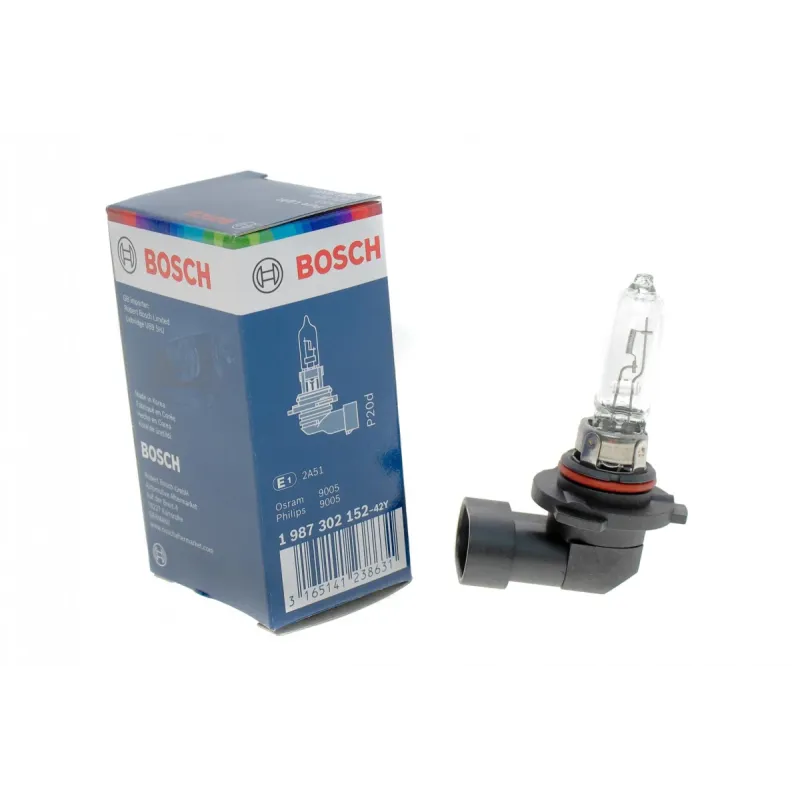Автолампа BOSCH HB3 12V 60W P20d 1 987 302 152 для BMW 5 Series E39, ALFA ROMEO 166