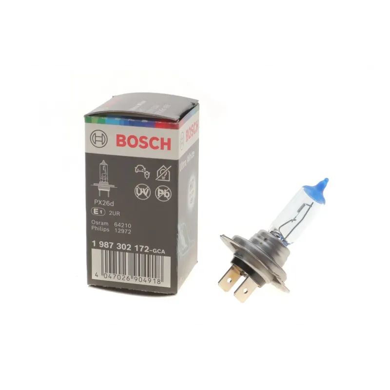 Автолампа BOSCH H7 12V 55W PX26d Ultra White 4200K 1 987 302 172