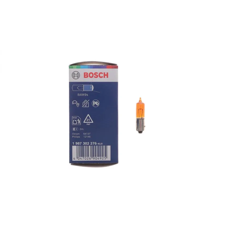 Автолампа BOSCH HY21W 12V 21W BAW9s 1 987 302 276