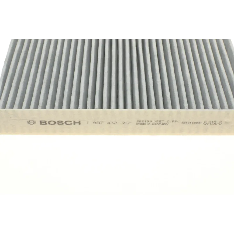 Фільтр салону вугільний BOSCH 1 987 432 357 для Skoda Fabia, Roomster, VW Polo 2000-2010, 246x216x32 мм