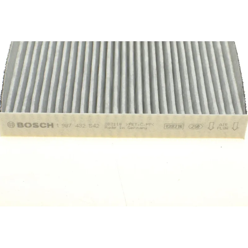 Фільтр салону вугільний BOSCH 1 987 432 542 для BMW X3 (F25) X4 (F26) 2.0/3.0D 2010-2018, 188x187x25 мм (к-кт 2 шт.)