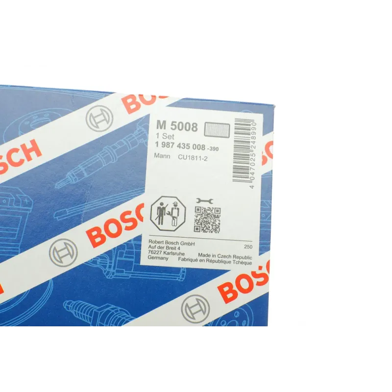 Фільтр салону BOSCH 1 987 435 008 для Jeep Cherokee KK, Dodge Nitro 2008-2013, 180x91x20 мм