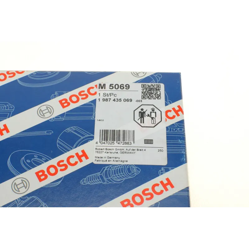Фільтр салону BOSCH 1 987 435 069 для Iveco Daily 35S14, 35C14 2014-, 215x215x30.5 мм