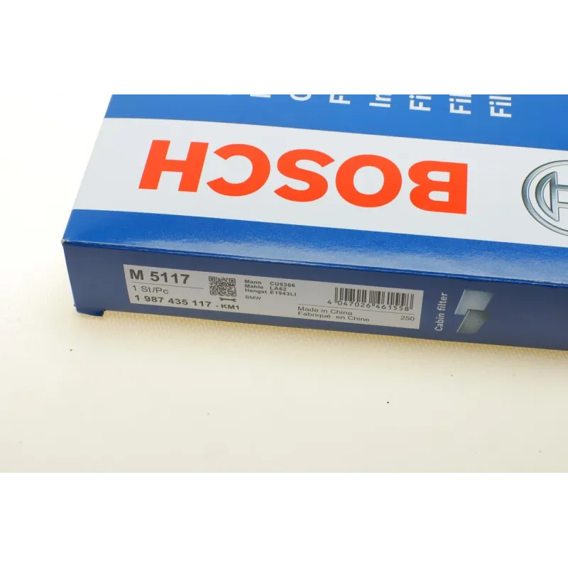 Фільтр салону BOSCH 1 987 435 117 для BMW X5 (E53) 2000-2006, Range Rover III (LM) 2002-2012, 529x239x30 мм