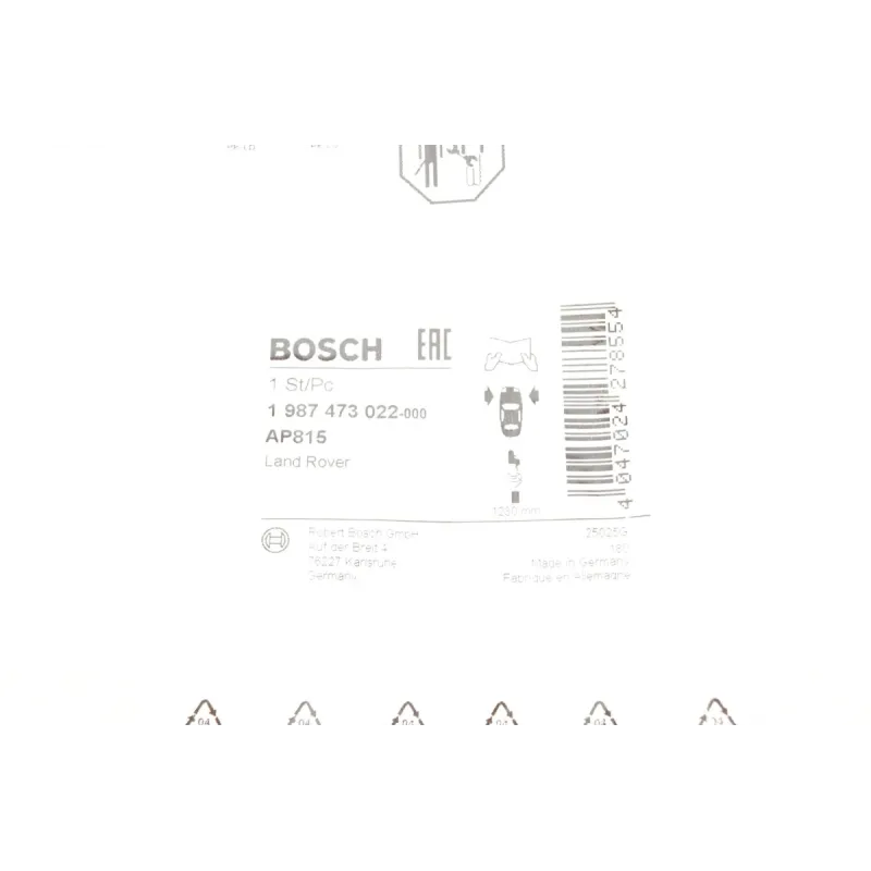 Датчик зносу гальмівних колодок передній BOSCH 1 987 473 022 для Land Rover Range Rover Sport 2.7D/3.0D 4x4 2005-2013 (1230 мм)