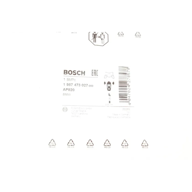 Датчик зносу гальмівних колодок передній BOSCH 1 987 473 027 для BMW X5 (E70) X6 (E71) 2007-2010