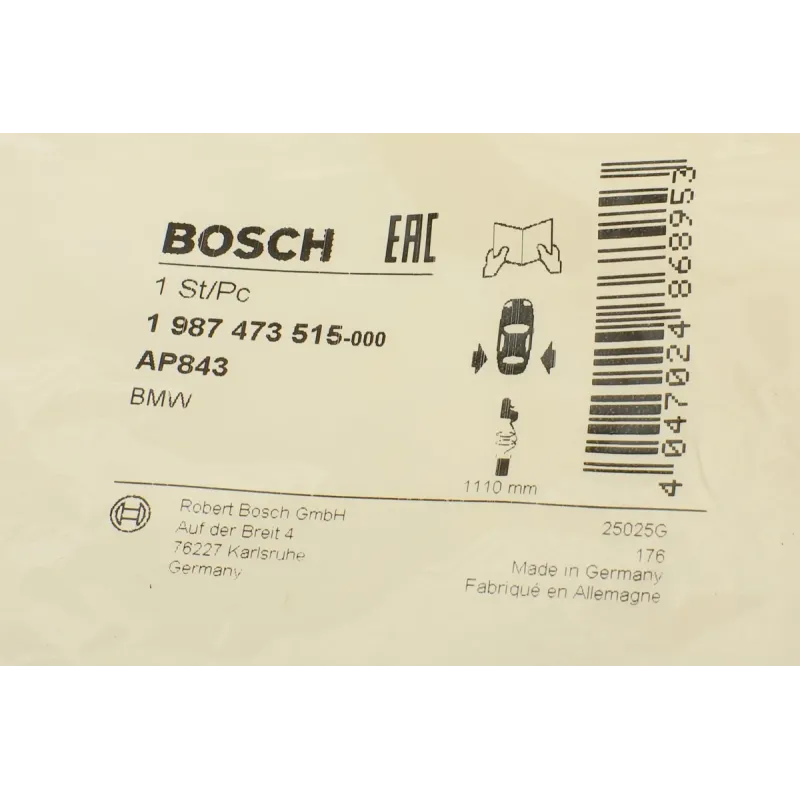Датчик зносу задніх гальмівних колодок BOSCH 1 987 473 515 для BMW 1 (E81/E82/E88) 3 (E90/E91/E92/E93) 2004-2013