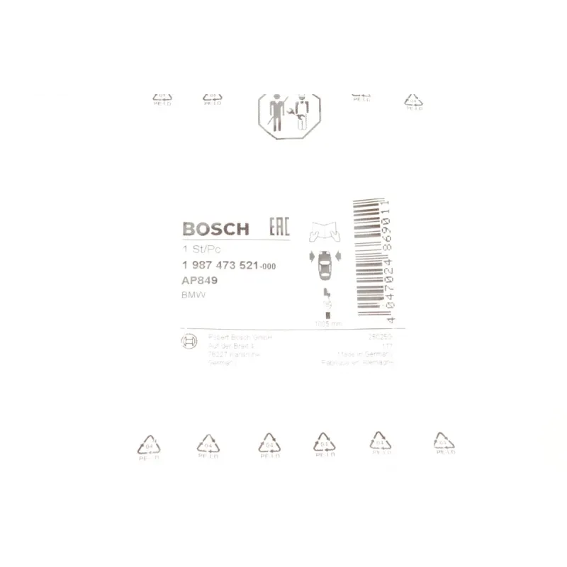 Датчик зносу гальмівних колодок передній BOSCH 1 987 473 521 для BMW X5 E70/F15 X6 E71/F16 (L=1005мм)
