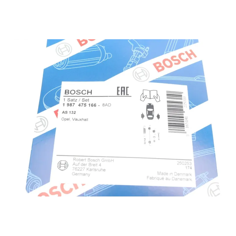 Комплект пружинок колодок ручника BOSCH 1 987 475 166 для Opel Omega A, Vectra A, Calibra A