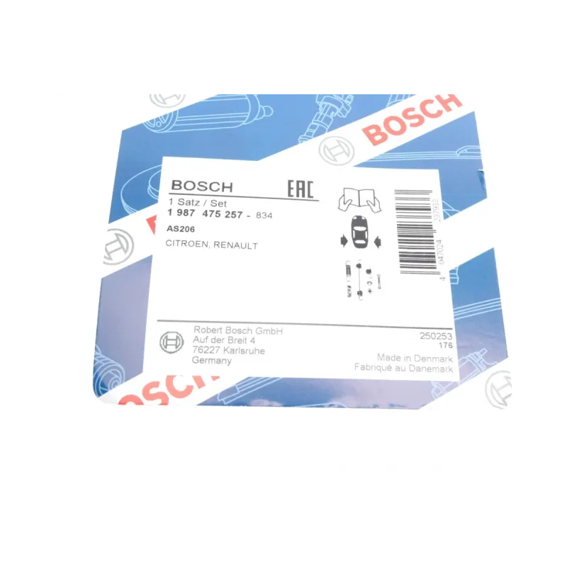 Комплект пружинок колодок ручника BOSCH 1 987 475 257 для Citroen Berlingo, Xsara Picasso