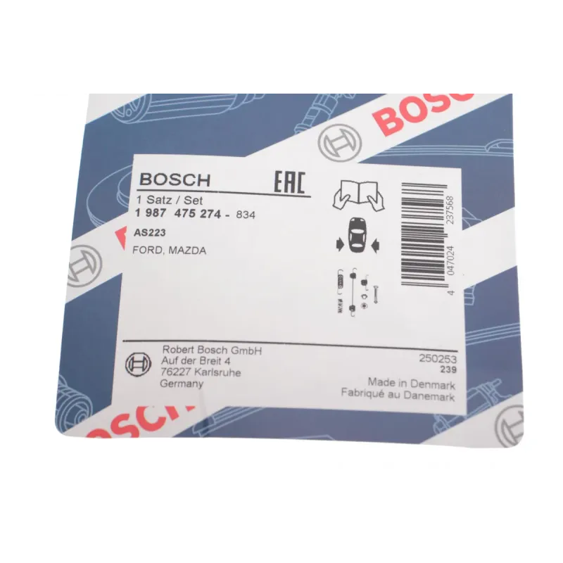 Комплект пружинок колодок ручника BOSCH 1 987 475 274 для Ford Fiesta, Mazda 2