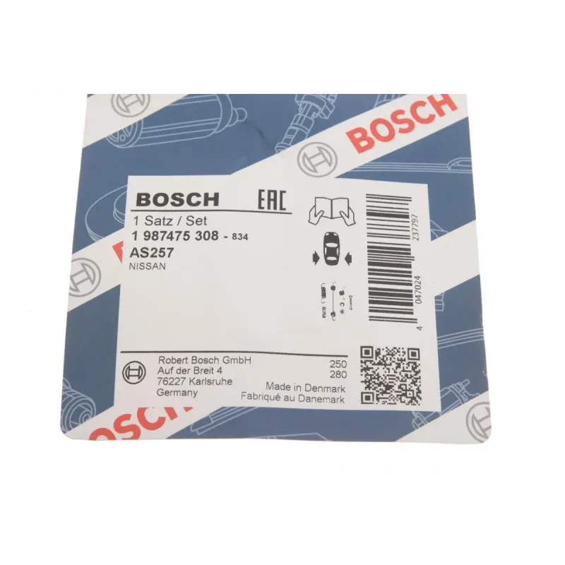 Комплект пружинок колодок ручника BOSCH 1 987 475 308 для Nissan NP300/Pathfinder R50 1997-2004