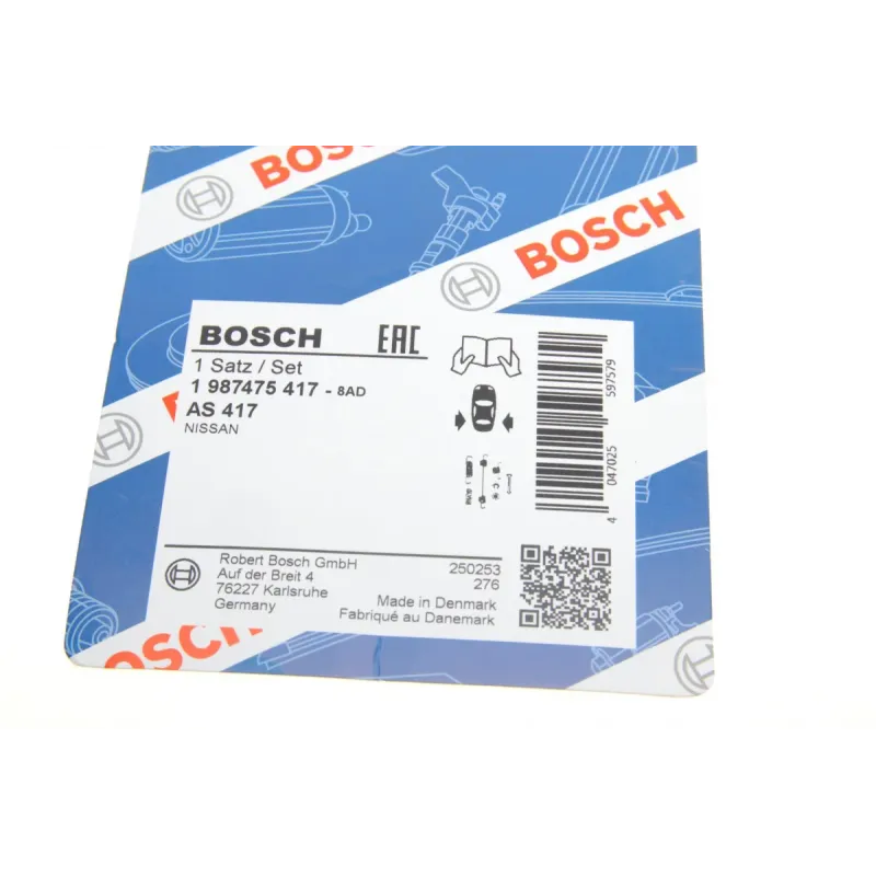 Комплект пружинок колодок ручника BOSCH 1 987 475 417 для Nissan Pathfinder, Murano, Mercedes-Benz X-Class