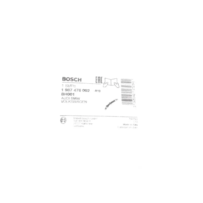 Шланг гальмівний задній BOSCH 1 987 476 002 для BMW 3 (E30) 1982-1991, 200 мм