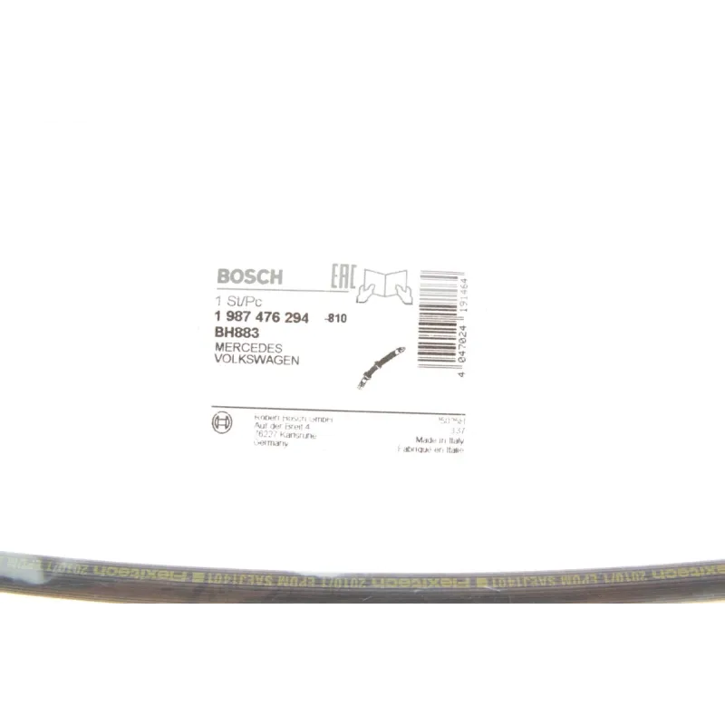 Шланг гальмівний передній BOSCH 1 987 476 294 для Mercedes-Benz Sprinter 901, 902 (1995-2006) 493 мм