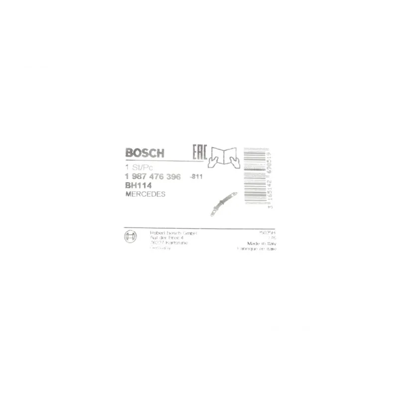 Шланг гальмівний задній BOSCH 1 987 476 396 для Mercedes-Benz C-Class W202, E-Class W124 1993-2000, 280 мм