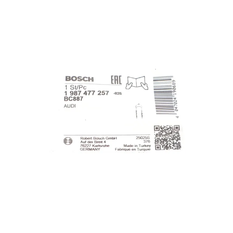 Трос ручника задній BOSCH 1 987 477 257 для Audi A4 B6/B7 2000-2008, 1736 мм
