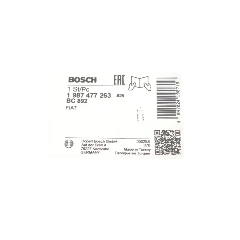 Трос ручника задній BOSCH 1 987 477 263 для Fiat Ducato, Citroen Jumper 2002-, 2827 мм