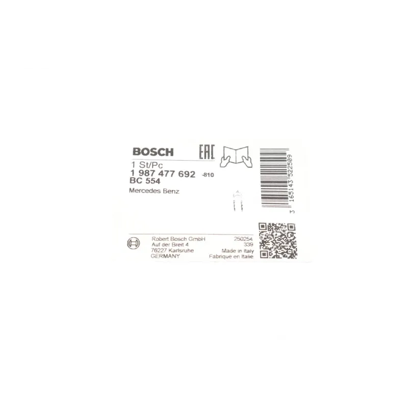 Трос ручника задній BOSCH 1 987 477 692 для Mercedes-Benz A-Class W168 1997-2004 (1056мм)