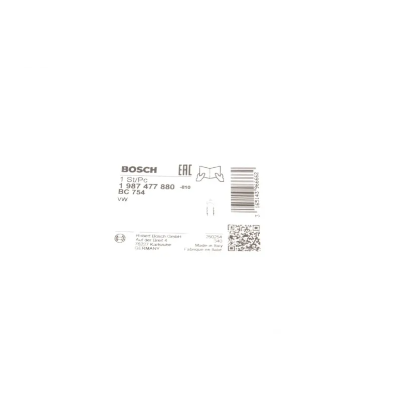 Трос ручника BOSCH 1 987 477 880 центральний для Mercedes-Benz Sprinter 901-904 1995-2006, 2440 мм