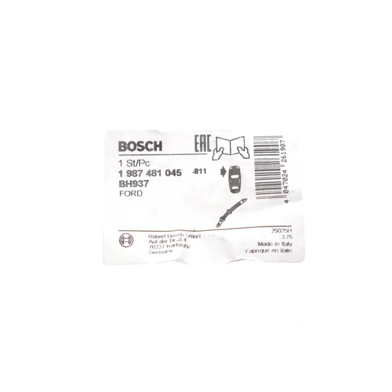 Шланг гальмівний передній BOSCH 1 987 481 045 для Ford Transit 2000-2006 (L=463мм)