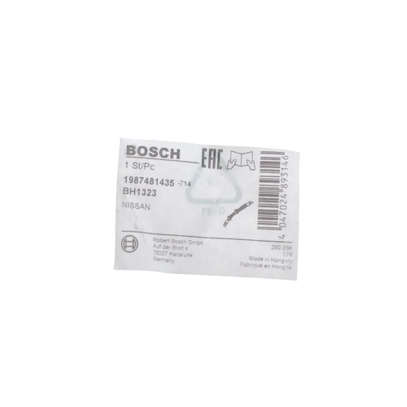 Шланг гальмівний задній BOSCH 1 987 481 435 для Nissan Qashqai J10, JJ10 2007-2013 (L=243mm, M10x1)