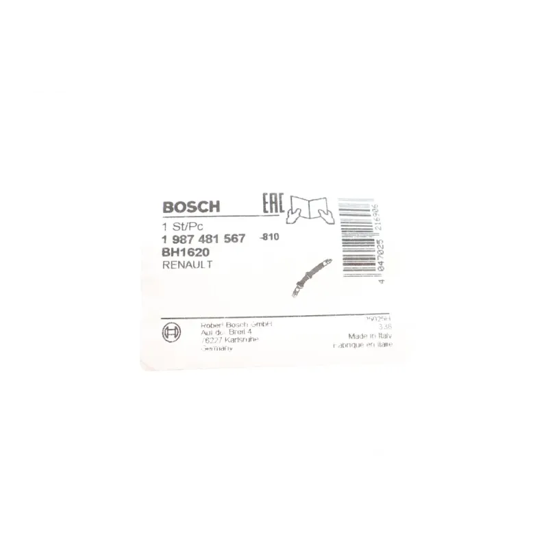Шланг гальмівний передній BOSCH 1 987 481 567 для Renault Megane III/Scenic III, 425 мм