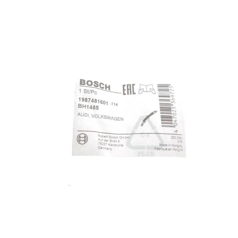 Шланг гальмівний задній BOSCH 1 987 481 601 для Audi A6 (4G2, C7, 4GC) 2010-2015, L=423мм