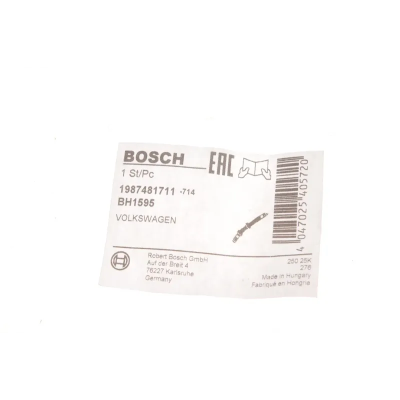 Шланг гальмівний задній BOSCH 1 987 481 711 для Volkswagen Caddy III 2004-2010 (498 мм)