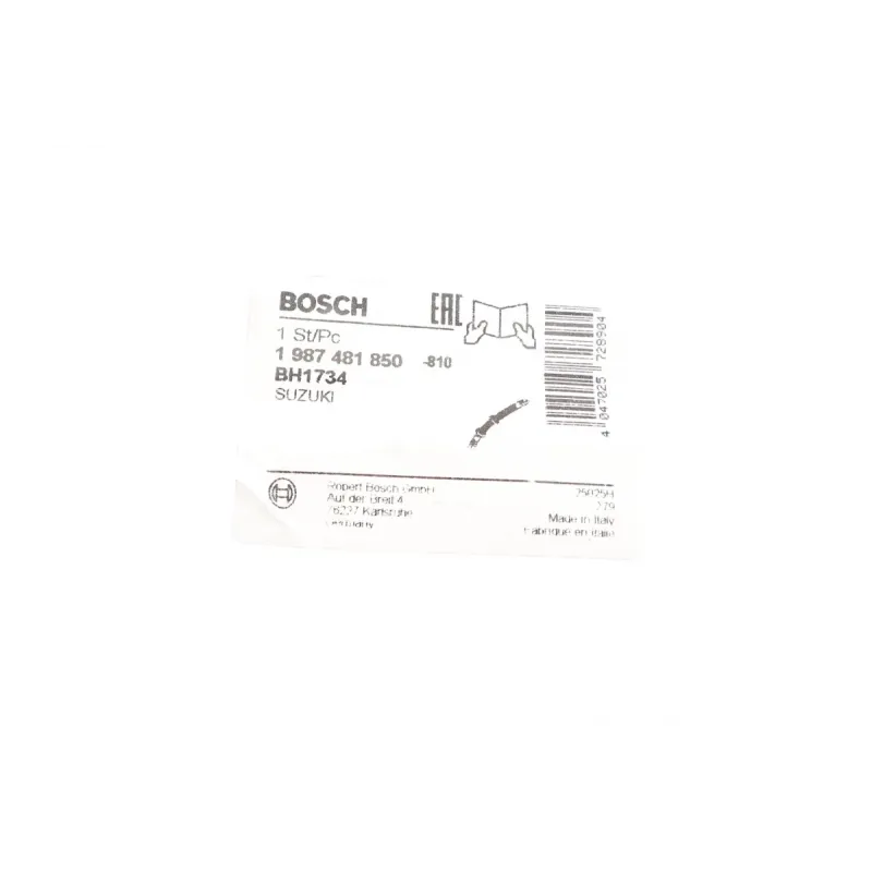 Шланг гальмівний передній BOSCH 1 987 481 850 для Suzuki Grand Vitara II 2005-, L=525мм