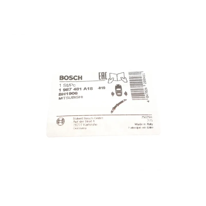 Шланг гальмівний задній BOSCH 1 987 481 A18 для Mitsubishi L200 340мм