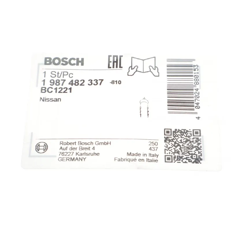 Трос ручника передній BOSCH 1 987 482 337 для Nissan Qashqai J10/JJ10 2007-2013 (262 мм)