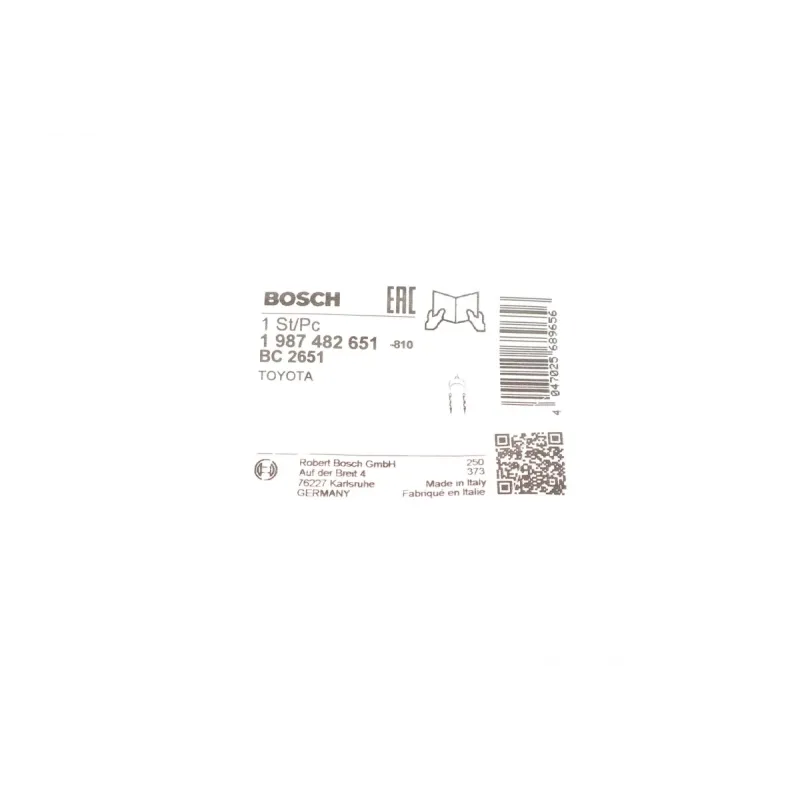 Трос ручника передній BOSCH 1 987 482 651 для Toyota Auris 2007-2012 (L-340мм)