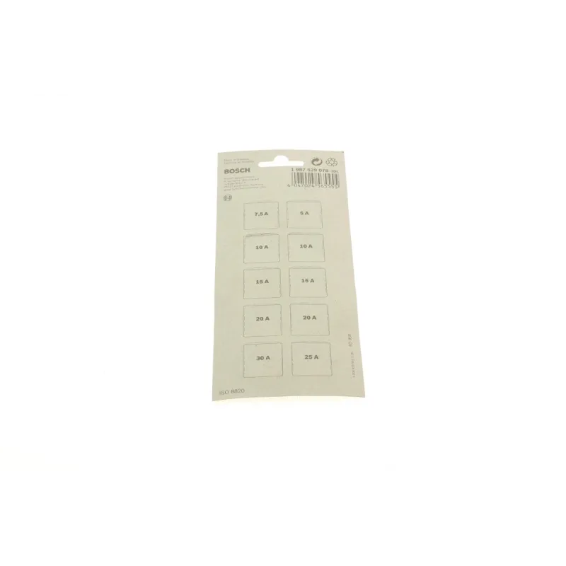 Комплект мікро запобіжників BOSCH 1 987 529 078 (5A, 7.5A, 10A, 15A, 20A, 25A, 30A) - 10 шт.