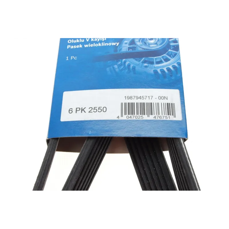 Ремінь генератора BOSCH 1 987 945 717 для Hyundai Santa Fe 2012-2015, Jeep Patriot 2008-, 6PK2550