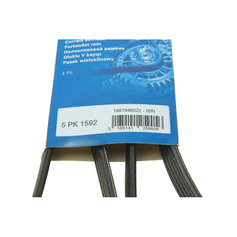 Ремінь генератора BOSCH 1 987 946 022 для VW Passat B5 1.9 TDI 1996-2000, Audi A4 B5 1.9 TDI 1995-2001, 5PK1592
