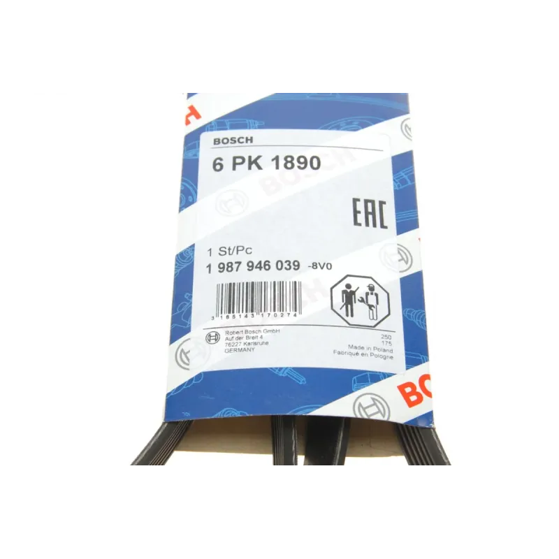 Ремінь генератора Ford Focus 1.4/1.6 98-05/Toyota Rav4 1.8 00-05/Daewoo Nubira 1.8/2.0 99- (6PK1890)