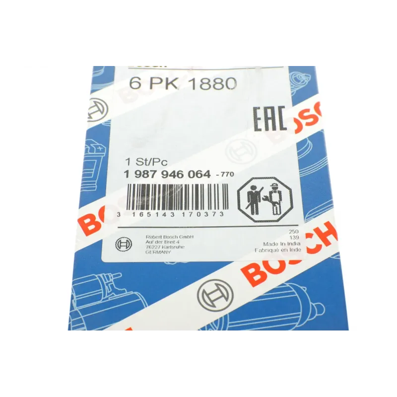 Ремінь генератора Audi A4/A6/A8 2.4/2.6/2.8 95- (6PK1880)