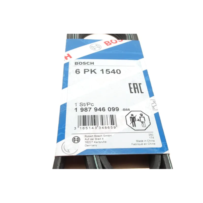 Поліклиновий ремінь BOSCH 1 987 946 099 для BMW 3 E46, 5 E39, Ford, Opel 6PK1540