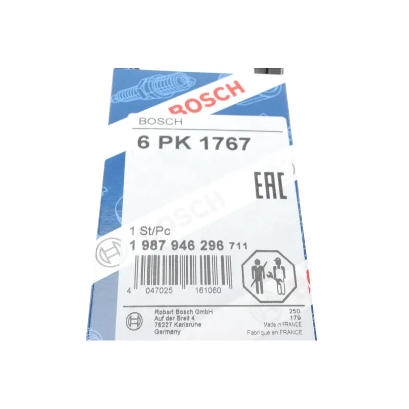 Ремінь генератора BOSCH 1 987 946 296 для Volkswagen T4, Ford Fiesta, 6PK1767