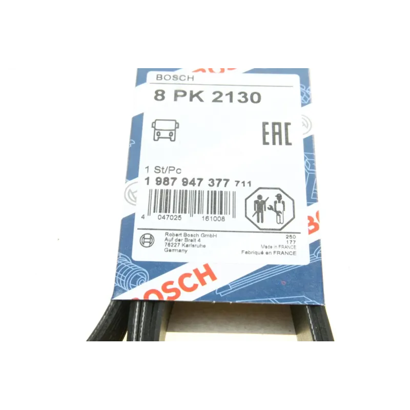 Ремінь генератора BOSCH 1 987 947 377 для Scania 4-series 8PK2130, 2130 мм