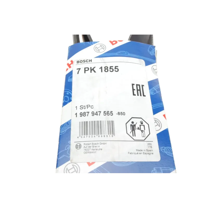 Ремінь генератора BOSCH 1 987 947 565 для BMW 3 (E90) 2006-2011, 7PK1855